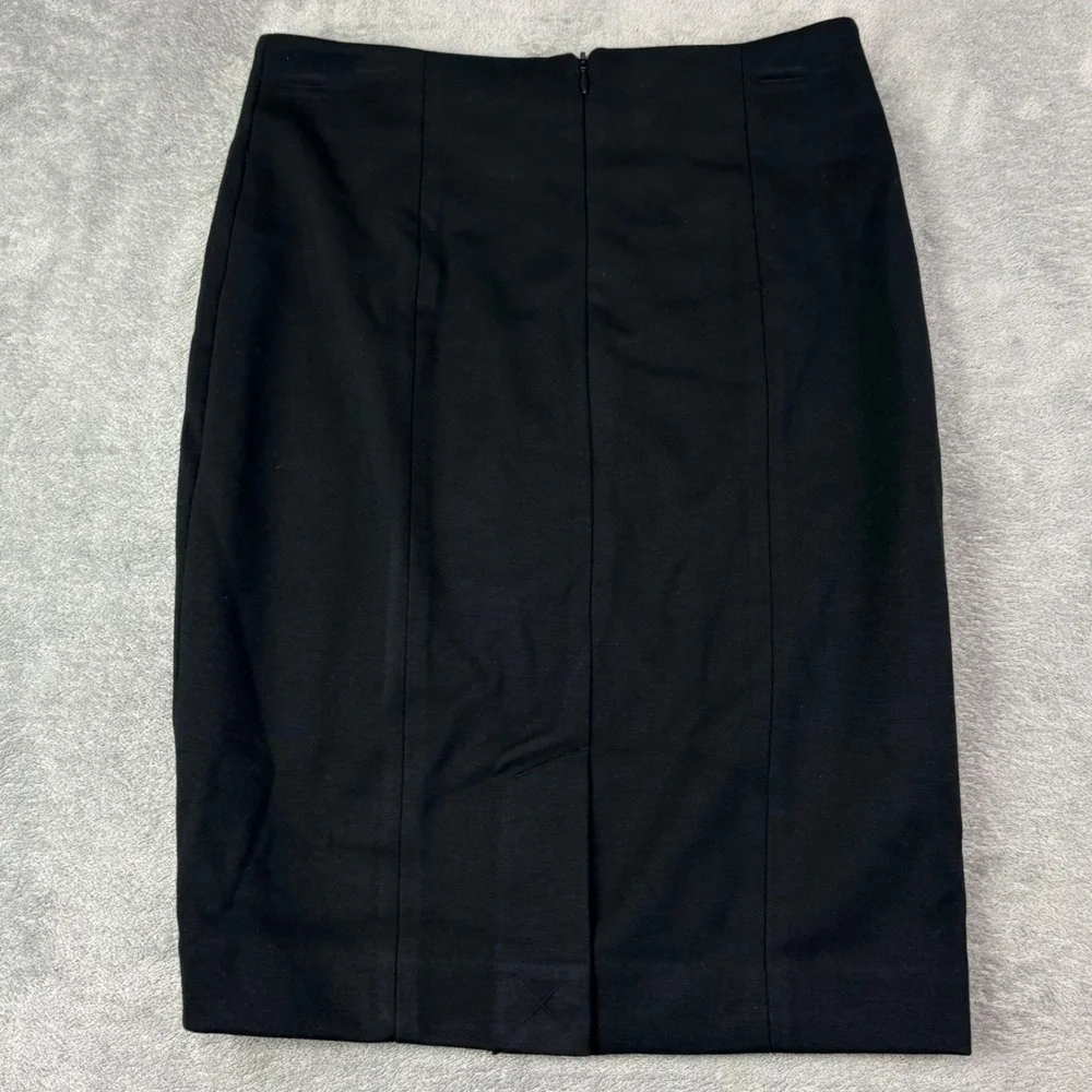 Adrienne Vittadini 6P Black Pencil Skirt Monet Gardens Stretch Professional